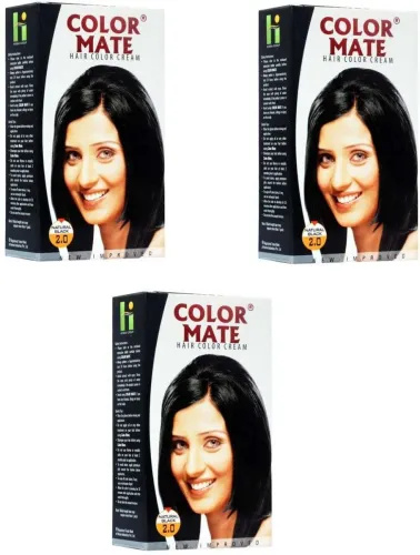 Image of COLOR MATE Hair Cream,Po3, Natural Black