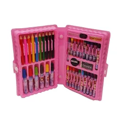 Color Set 46 Pieces Art Craft Color Kit (Crayons, Water Color, Sketch Pens) for Kids (Multicolor) (Pink)