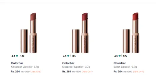 Image of Colorbar Lipstick Minimum 70% Discount