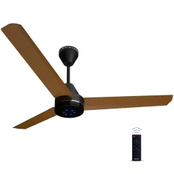 Colorbot Stella BLDC Ceiling Fans aa1200mm | BEE 5 Star Rated Power Saver | AeroQuiet+ Technology | 370 RPM | Remote Control (Boost, Timer, LED, Reverse Mode) | 4 Years Warranty (Urban Oak)