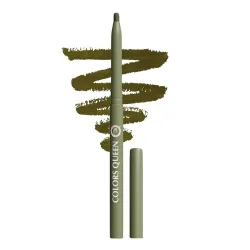 Colors Queen Extreme Color Kajal Pencil - 07 Golden Green, 0.4g | Smooth One Stroke Application with Ultra Creamy Textur