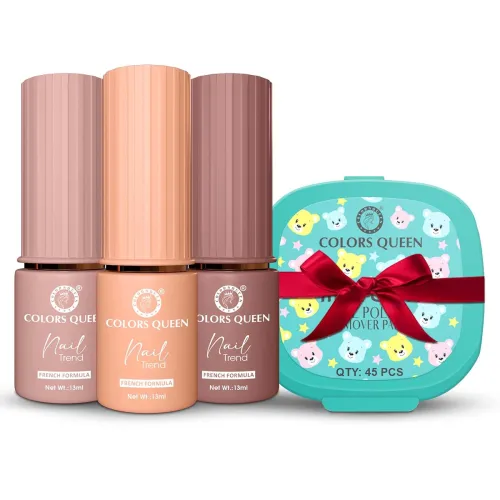 Image of Colors Queen Nail Trend Glossy Nail Paint Combo Set of 3 with Free Nail Paint