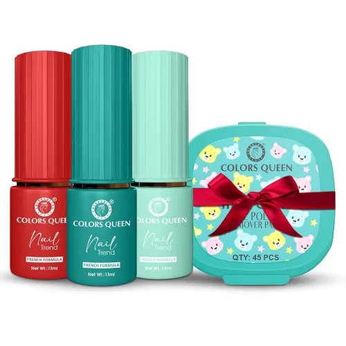 Image of Colors Queen Nail Trend Glossy Nail Paint Combo Set of 3 with Free Nail Paint