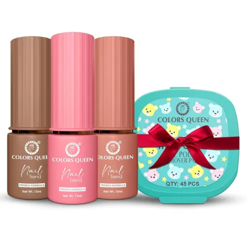 Image of Colors Queen Nail Trend Glossy Nail Paint Combo Set of 3 with Free Nail Paint