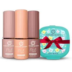 Colors Queen Nail Trend Glossy Nail Paint Combo Set of 3 with Free Nail Paint