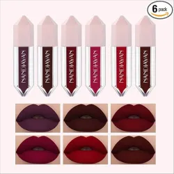Colorsky® Matte Liquid Lipsticks Combo Set (Pack of 6) | Waterproof and Long-Lasting Lipsticks for Daily use | Non-Stick