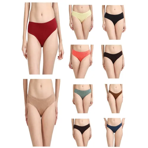 Image of Colour And Comfort Women's Hipster Panty(Pack of 10)