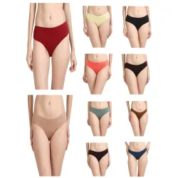 Colour And Comfort Womens Hipster Panty(Pack of 10)