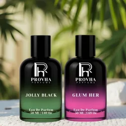 Combo for Men & Women | Jolly Black & Glum Her Eau De Parfum | Long Lasting Premium Fragrance Set | Luxury His & Her Perfume | 50 ml Each