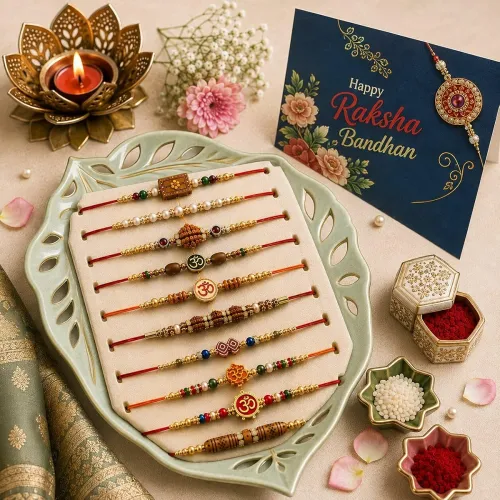 Image of Combo of 10 Dora Rakhi Set for Brother