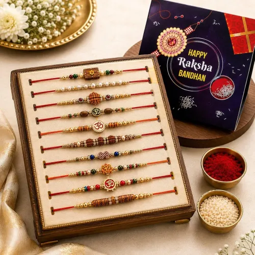 Image of Combo of 10 Dora Rakhi Set