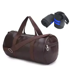 Combo Pack Of Pu-Leather Gym Bag With Shoulder Strap For Men