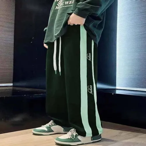 Image of COMBRAIDED Men Relaxed Loose Fit Trousers 