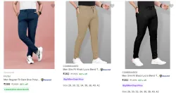 COMBRAIDED Mens Trousers on upto 90% off