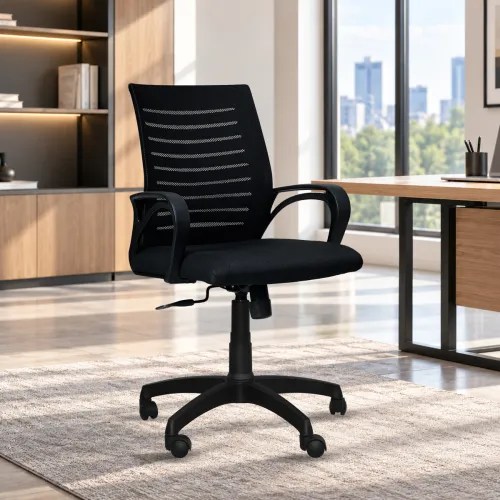 Image of Comfort Mantra Bolt Ergonomic Office Chair Mid Back Lumbar Support Armrest