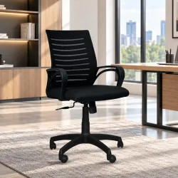 Comfort Mantra Bolt Ergonomic Office Chair Mid Back Lumbar Support Armrest