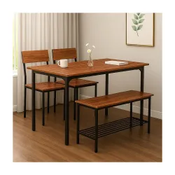 Compact Dining Table 4 Seater Set