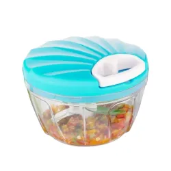 Compact Manual Handy Chopper - 450 ml, Blue Color