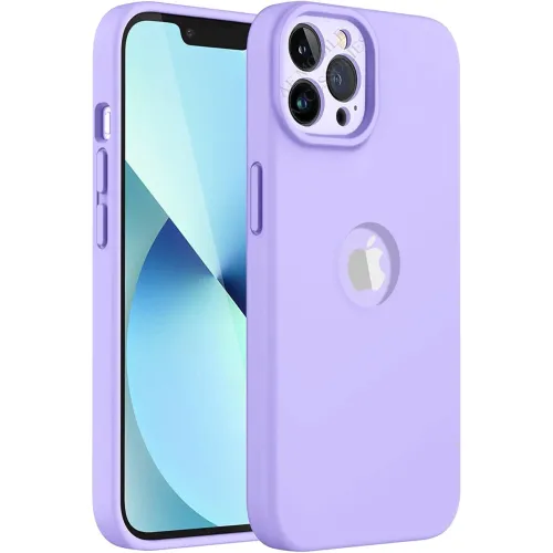 Image of Compatible with Liquid Silicone Back Case Cover for iPhone 13 Pro