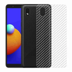 Compatible with Samsung M01 Core Back Screen Protective Film Carbon Fiber Skin Transparent Screen Guard Sticker