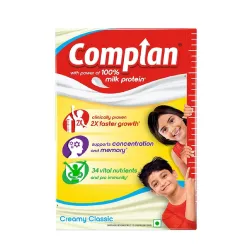 Complan Nutrition Drink Powder for Children, Creamy Classic Flavour, 500 g Carton | Nutrition drink for kids with protein & 34 vital nutrients