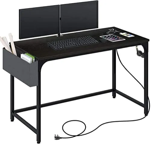 Image of Computer Desk with Power Outlet