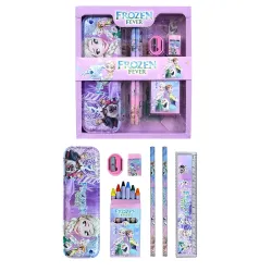 Conquer Kids Stationery Combo (Hello Kitty, Pen, Pencils, Eraser, Sharpener, Crayon & Pencil Case)
