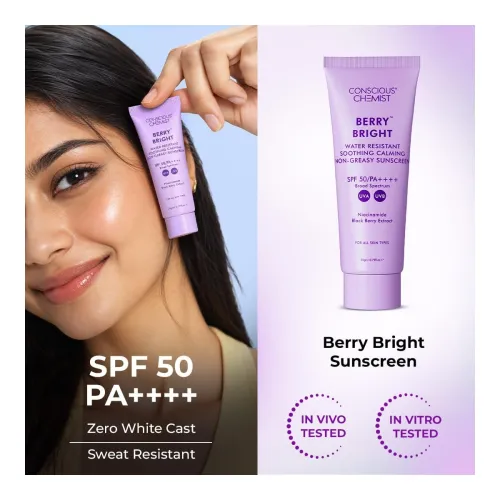 Image of Conscious Chemist® Berry Bright Sunscreen SPF 50 PA++++ 20g