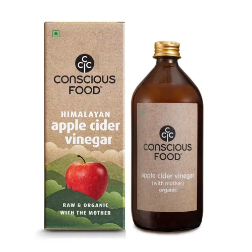 Image of Conscious Food Organic Apple Cider Vinegar | 500ml | With the Mother | Weight Management | Raw, Unfiltered & Organic | G