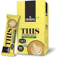 Continental THIS Creamy Instant Coffee Powder | 2 In 1 Instant Premix Coffee Powder | 160 Gram | Pack Of 1 | Rich and Cr