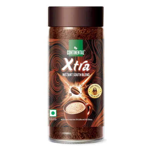 Image of CONTINENTAL XTRA Coffe | 100g Jar | 70% Coffee - 30% Chicory Blend | Medium Roast | Strongest Instant Coffee Powder | So