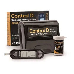 Control D Blood Glucose Monitor Glucometer with Pack of 10 Strips