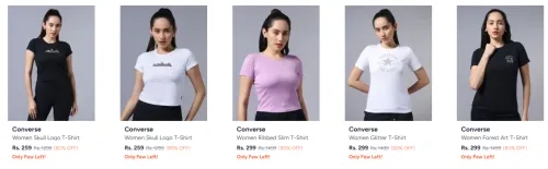Image of Converse Womens CLothing Upto 80% Discount