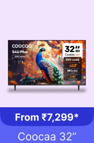 Image of Coocaa S4U Plus 32″ HD Smart Coolita TV @ ₹7299 On Flipkart Big Billion Days Sale