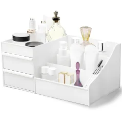 COOFANDY Cosmetic & Skincare Organizer with Drawers (White)
