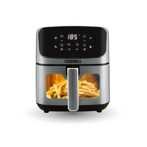 Image of Cookwell Air Fryer - 5L With See Through Window - 1400W (Grey & Black)