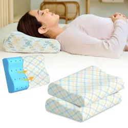 Cooling Gel Memory Foam Cervical Pillow – Pack of 2