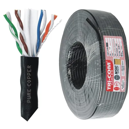 Image of TRI-COM® Pure Copper RJ45 Category 6 w / Strain Relief 