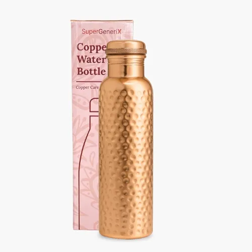 Image of Copper Water Bottle (1 Litre), Leakproof, Pure Copper Water Bottle, Tamba Bottles, Authentic, Durable Bottle for Everyda