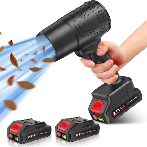 Image of Cordless Turbo Jet Leaf Blower with 21V Batteries Black
