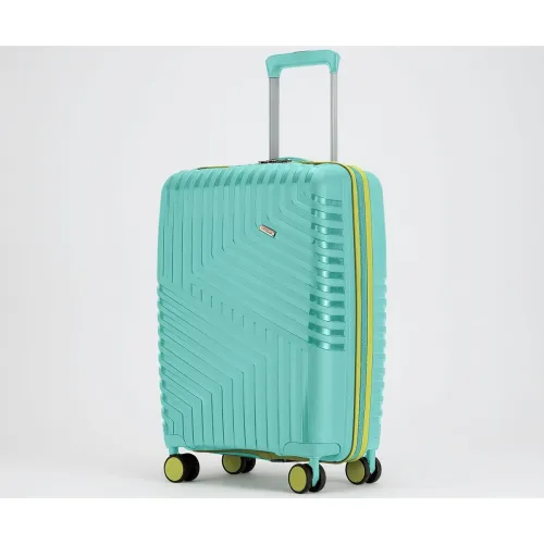Image of Core Cabin Suitcase 55 cm 20 inch Polypropylene Hard Trolley Bag, 8 Spinner Wheels, Recessed Number Lock,