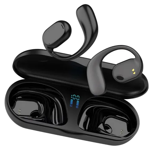 Image of COREGENIX OWS Ear Wireless Earbuds with Display | ENC Mic for Crystal-Clear Calls | 30hr Playtime with Type-C Fast Charg