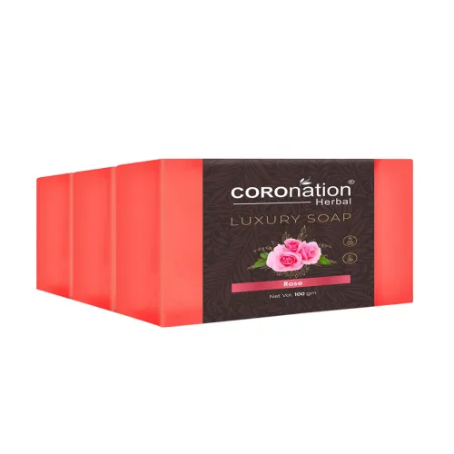 Image of COROnation Herbal Set of 3 Rose Luxury Soaps