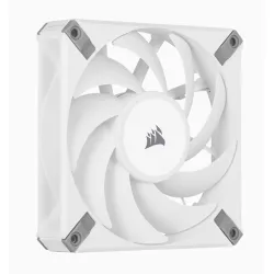 Corsair AF120 Elite, High-Performance 120mm PWM Fluid Dynamic Bearing Fan with AirGuide Technology (Low-Noise, Zero RPM Mode Support) Single Pack - White