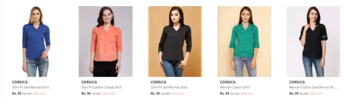 Image of Corsica women's Shirts starting @ ₹99