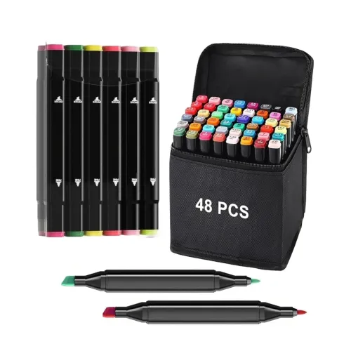 Image of Corslet 60 Pcs Dual Tip Alcohol Markers Art Set