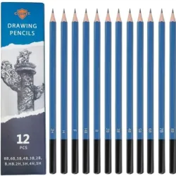 Corslet Professional Drawing kit & Graphite Sketch Pencil Set for Artists (12-Pcs)| Graphite Pencil set for Beginners an
