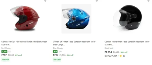 Image of cortex Biker Helmet up to 61% Discount