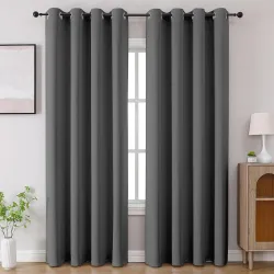 Cortina 80-90% Blackout Solid Door Curtains 9 Feet Set of 2 - Thermal Insulated