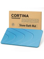Cortina Blue Water Proof Bath Mat